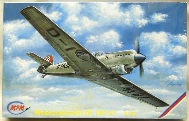 MPM 1/72 Messerschmitt Bf-109 V1 Prototype - Upgraded Issue, 72128 plastic model kit